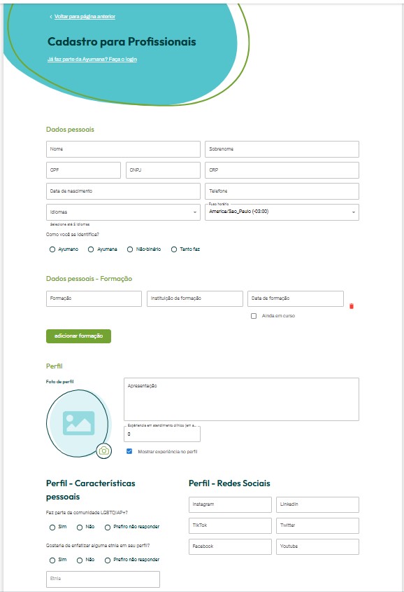 Ilustração da tela principal do trabalho realizado
